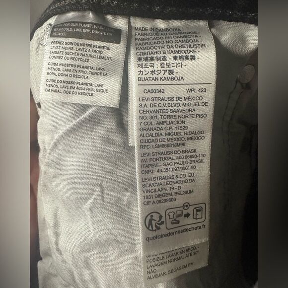 Levi’s 501 Original Fit High Rise Distressed Shorts Sz 24 - Picture 10 of 11